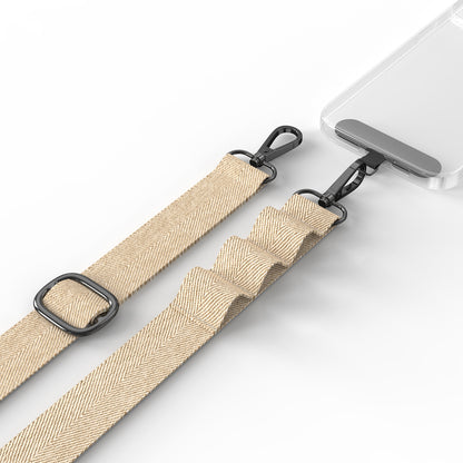 DOB SECHS Adjustable Beige Strap with Triple Loops and Strap Card