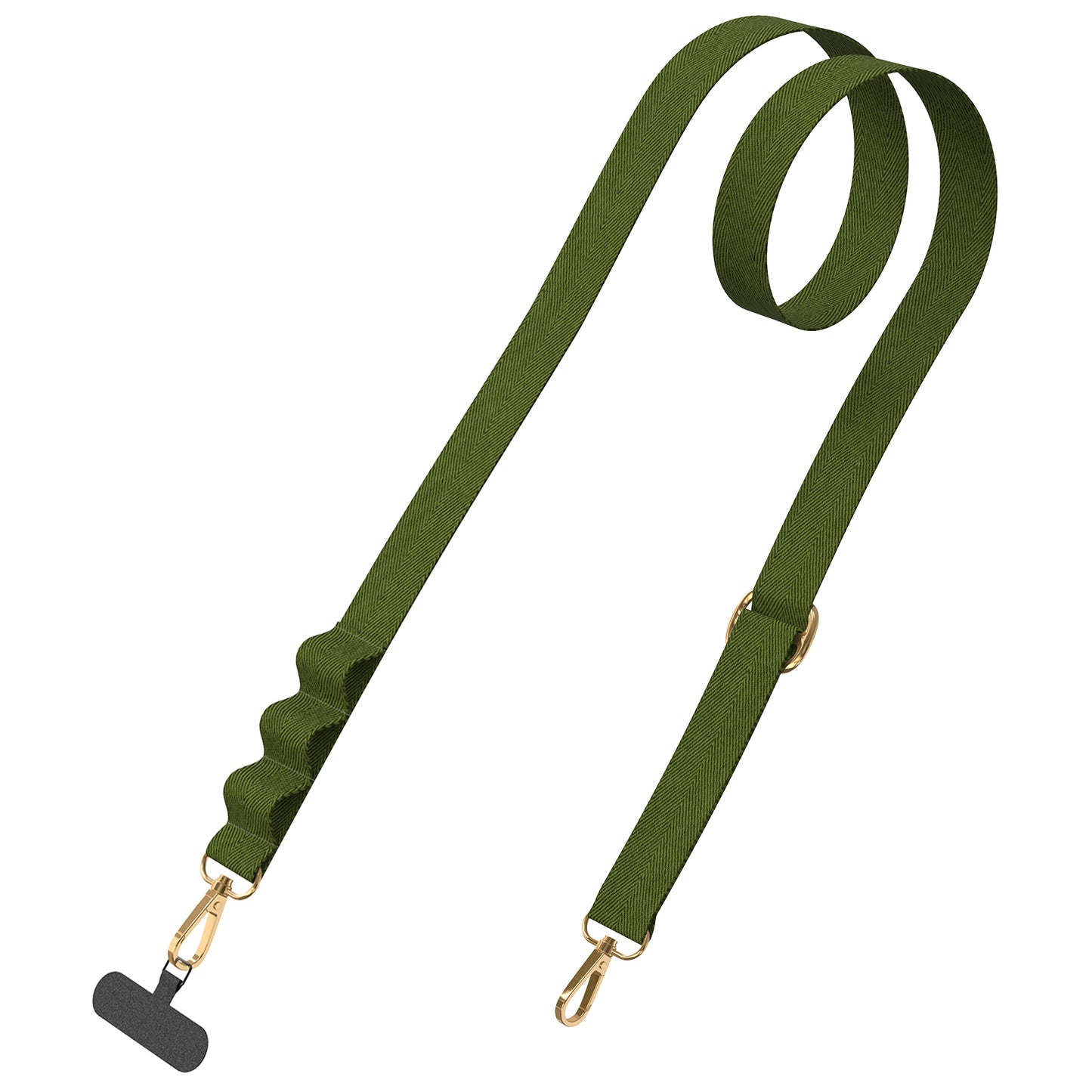 DOB SECHS Adjustable Military Green Strap with Triple Loops and Strap Card