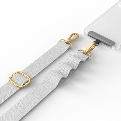 DOB SECHS Adjustable Silver Strap with Triple Loops and Strap Card