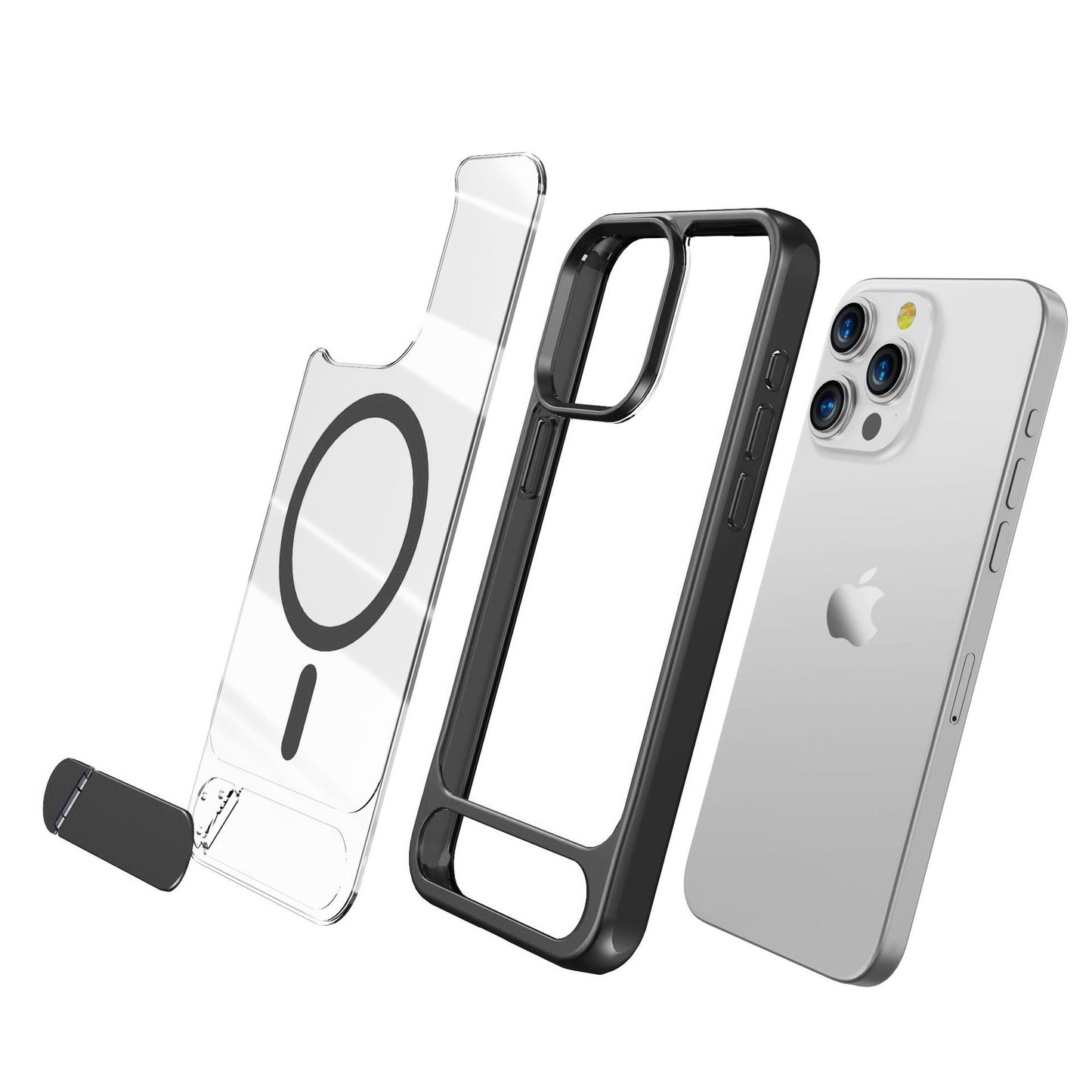 Funda para iPhone DOB SECHS Ultimate Protection con soporte ajustable sin costuras y sujeción magnética avanzada