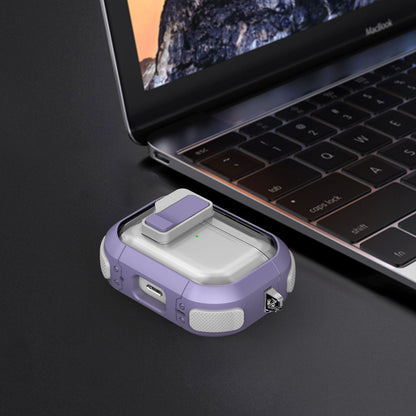 DOB SECHS Estuche transparente con cerradura segura con llavero, compatible con AirPods y AirPods Pro