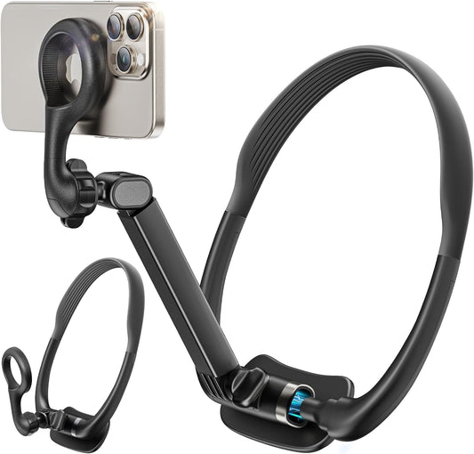 DOB SECHS Magnetic Neck Phone Holder Mount with Long Rod