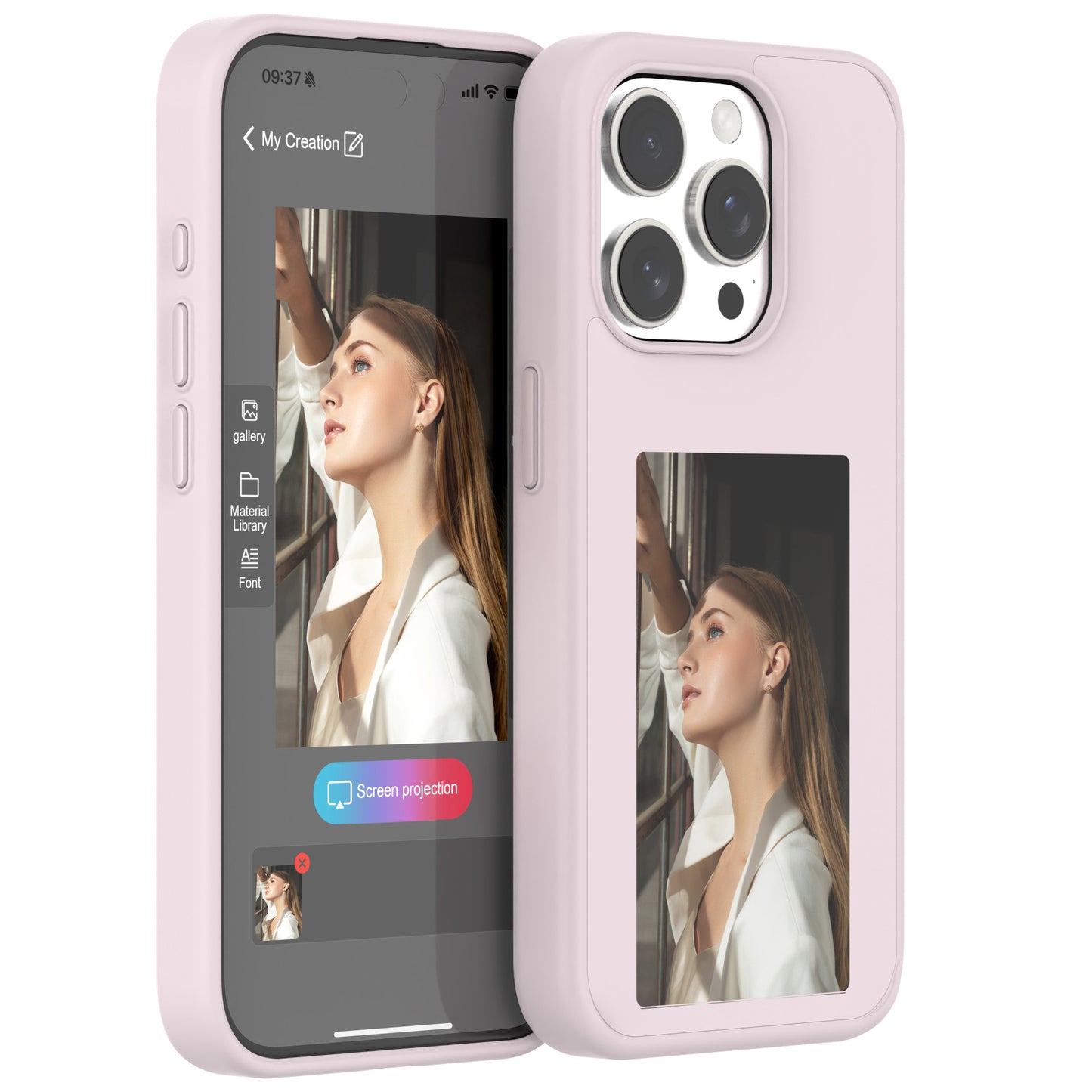 DOB SECHS E-Ink NFC Smart Screen iPhone Case