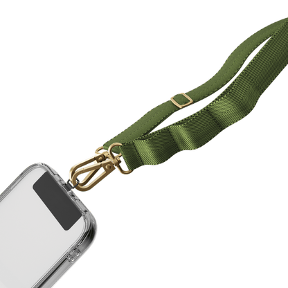 DOB SECHS Adjustable Military Green Strap with Triple Loops and Strap Card