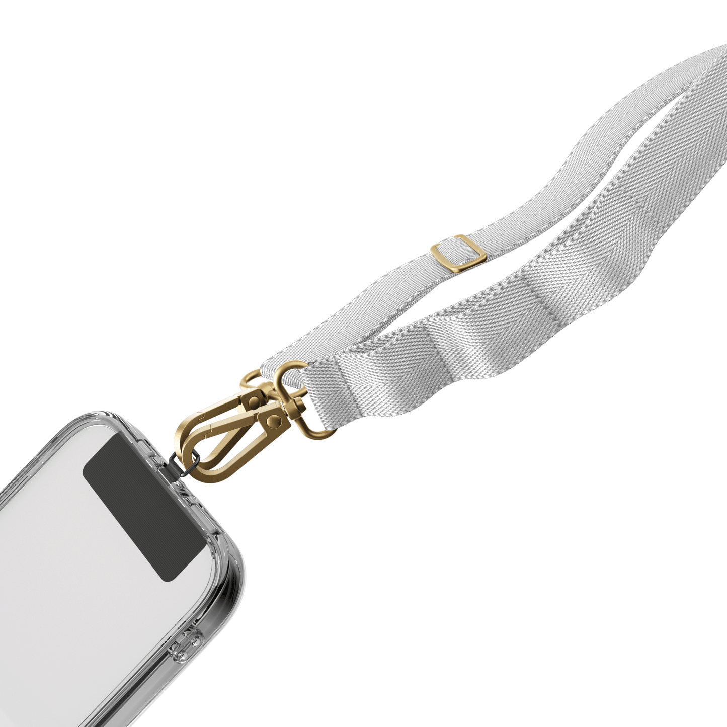 DOB SECHS Adjustable Silver Strap with Triple Loops and Strap Card