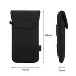 DOB SECHS Durable Black Neoprene Phone Sleeve with Carabiner, Neck & Waist Straps